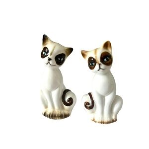 Vintage Siamese Cat Salt & Pepper Shakers – Made in Japan